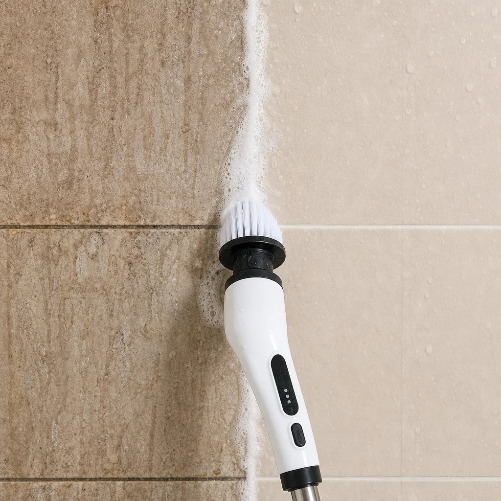 The Reset Brush Extended Reach Standing In Use
